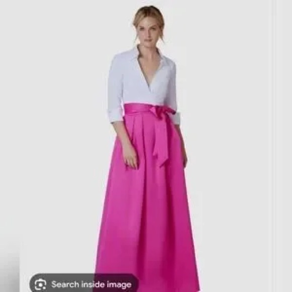 Jessica Howard Dresses & Skirts - 🩷Jessica Howard-  Collared V-Neck Tie Sash Ball Gown🩷 PRISTINE CONDITION🩷🩷🩷